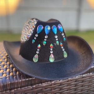 Black Rhinestone Cowboy Hat