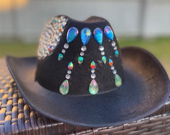Black Rhinestone Cowboy Hat