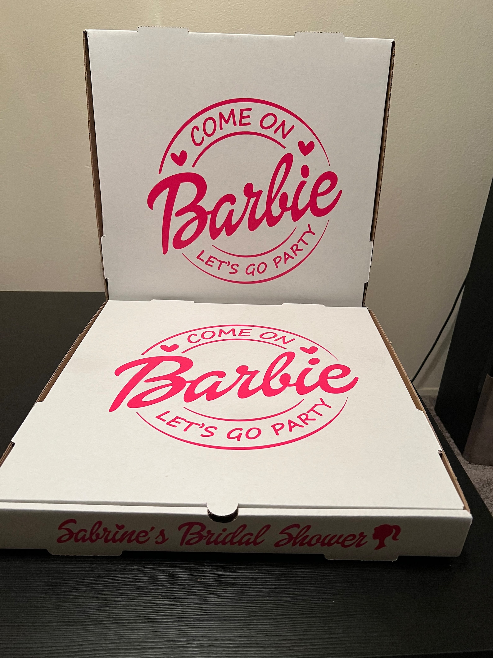 Personal Size Barb Themed Pizza Box Party, Cookie Cake, Gift Box Etsy