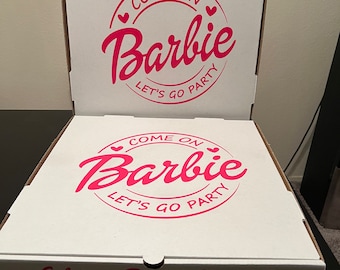 Large size barb  themed pizza box party, cookie cake, gift box