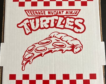 turtle  pizza box birthday party pizza box