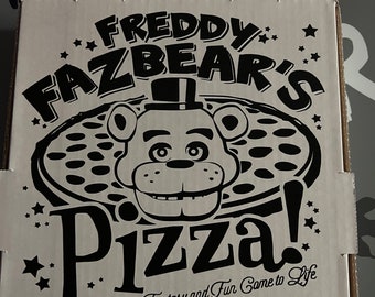 Freddy  bear pizza box fnaf pizza party fazbear party