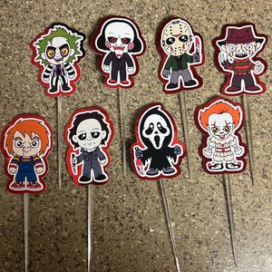 Killer Horror Halloween cupcake toppers
