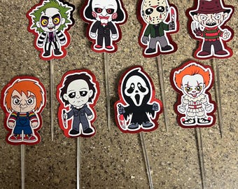 Killer Horror Halloween cupcake toppers