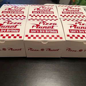 Pizza planet Toy story favor boxes to infinity and beyond woodys party buzzlighyear party favor boxes