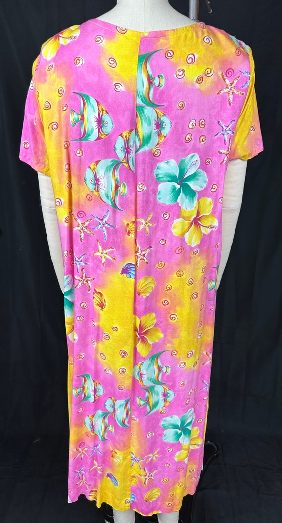 Vintage Beaded Tropical Dress - image 2