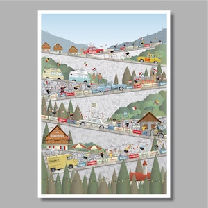 Tour de France Alpe d’Huez Giclee print