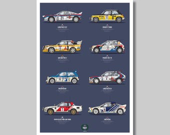 Group B Rally Car Legends Giclee Print