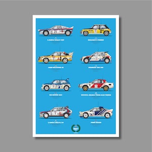 Gruppe B Oldtimer Legenden Giclée Druck Version 2
