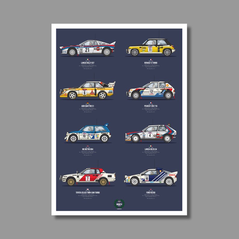 Class B Rally Racing Group B Rally Car Legends Giclee Print - Etsy