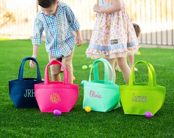 Personalized Easter Basket, Check Easter Bucket Bag, Personalized Easter Bag, Personalized Easter Bucket, Easter Egg Hunt, Easter Bunny