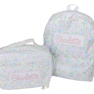 Mochila infantil personalizada con monograma para el almuerzo, bolso para pañales, mochila infantil personalizada, mochila con volantes y nombre, mochila preescolar, mochila para niños pequeños.
