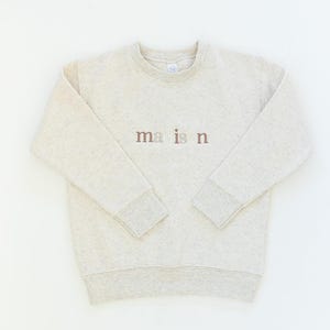 Sudadera de cuello redondo personalizada para niños, sudadera juvenil con monograma personalizado, jersey con monograma, sudadera con monograma, sudadera personalizada imagen 8