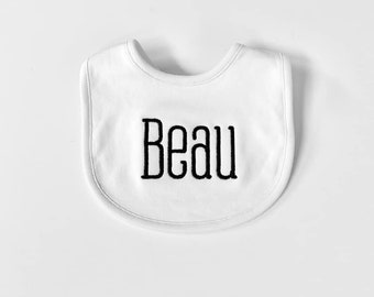 Monogrammed Baby Boy Bib Baby Girl Bib, Personalized Bibs, First Birthday Bib, Newborn Baby Shower Gift, Cake Smash Outfit, Custom Baby Bib,