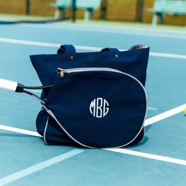 Personalized Tennis Bag, Monogram Tennis Gifts, Custom Tennis Bag, Tennis Accessories Organizer Bag, Tennis Gifts Guys, Paddle Tennis Bag