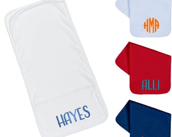 Monogrammed Baby Boy or Girl Burp Cloth, Personalized Burp Cloth, Newborn Baby Shower Gift, Cake Smash Outfit, Custom Baby Burp Cloth ,