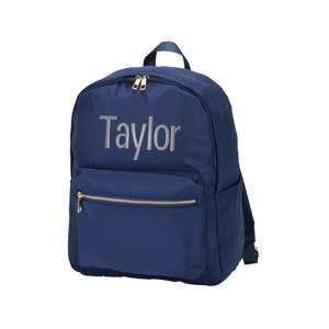 Monogram Personalized Navy Nylon Backpack, Diaper Bag, Custom Kids Backpack, Name Backpack, Preschool Backpack, Toddler Bookbag, Booksack