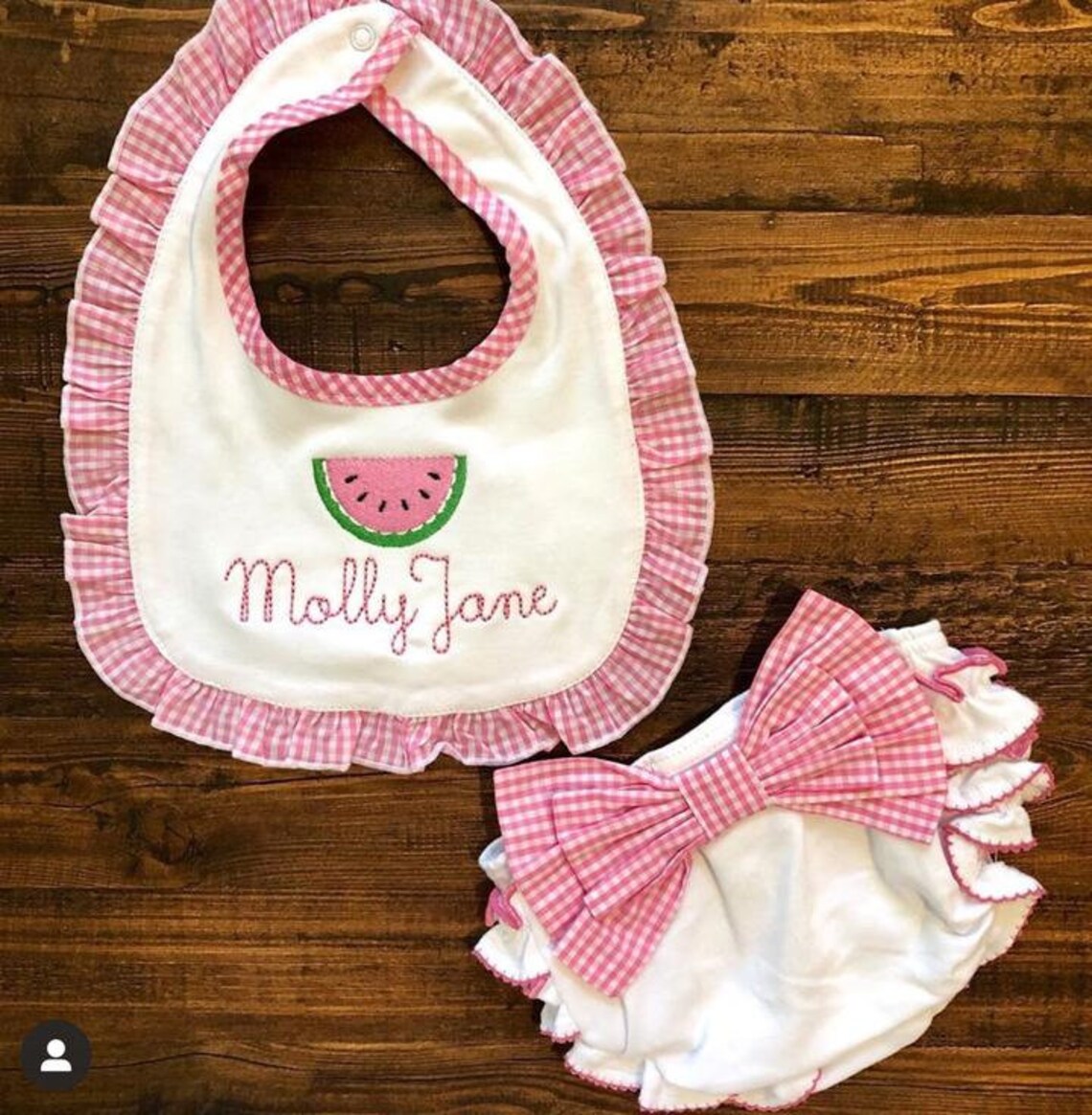 Monogrammed Gingham Bow Diaper Cover Newborn Girls Infant Etsy