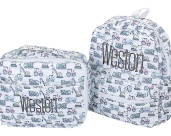 Monogram Personalized School Backpack Lunch, Diaper Bag, Custom Kids Backpack, Ruffle Name Backpack, Preschool Backpack, Toddler Bookbag