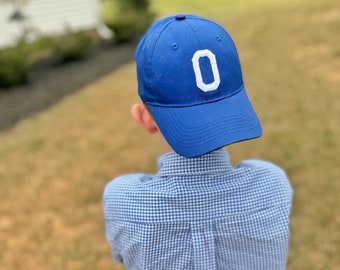 Personalized Toddler Youth Letter Hat, Kid Monogram Hat, Toddler Baseball Cap, Girls Ponytail Hat, Summer Hat for Kids, Personalized Boy Hat