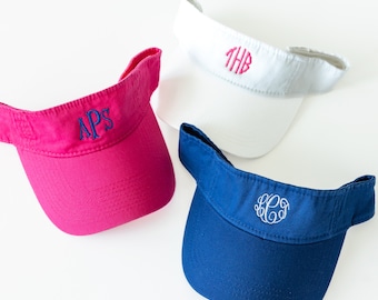 Monogram Sun Visor for Women, Personalized Custom Visor, Personalized Sun Hat, Embroidered Visor, Womens Monogram Hat, Monogrammed Visor