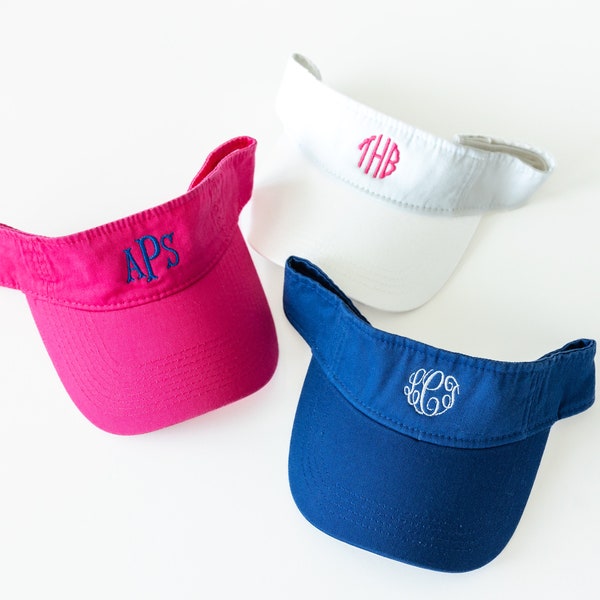 Monogram Sun Visor for Women, Personalized Custom Visor, Personalized Sun Hat, Embroidered Visor, Womens Monogram Hat, Monogrammed Visor