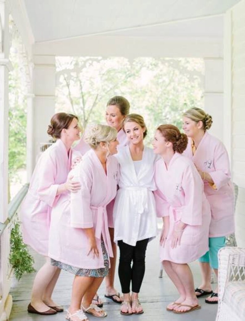 Monogrammed Waffle Robe Bridesmaid Robes Monogrammed Robe Etsy