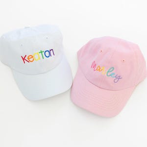 Personalized Toddler Youth Monogram Hat, Kid Monogram Hat, Toddler Baseball Cap, Girl Ponytail Hat, Summer Hat for Kid, Personalized Boy Hat