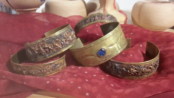 Ethnic bangle set of five/vintage bangle set repo… - image 5