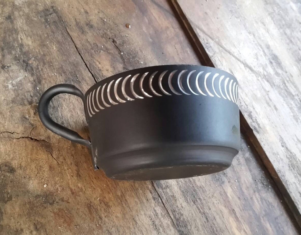 Aluminium Coffee Cups Black/vintage Metal Coffee Cups Set of Etsy