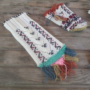 Anatolian knit stocking sacks,wall hanging stockings/lavender sacks woolen handknit