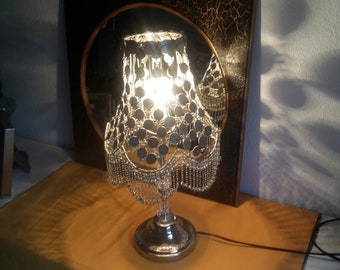 Metal lamp shade/tassel lamp shade/luminaires,abat-jour/abat-jour alliage/ooak lamp shade/table lamp/bedside lamp