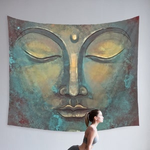 Buddha Wall Art | Buddha Tapestry | Zen Tapestry | Dorm Decor | Sacred Design Yoga Room Décor Large Tapestry | Boho Décor Tapestry Aesthetic