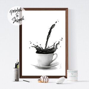 Coffee Poster Large Wall Art | Coffee Lover Gift Kitchen Wall Art | Coffee Art Print | Coffee Wall Decor