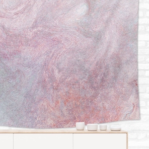 Pink Marble Tapestry Simple Wall Décor For Girls | Minimalist Pink Tapestry Design | Pink Living Room Decor