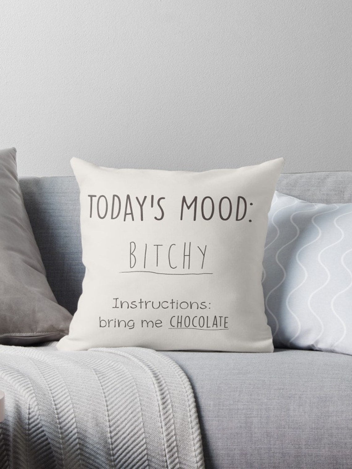 Funny Quote PILLOW Twosided Throw Pillow With Funny Texts Etsy