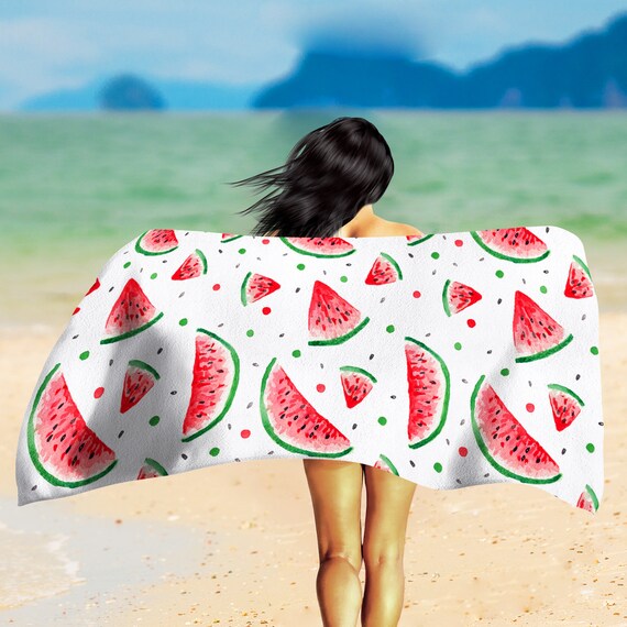 Beach Towel Summer Beach Towel Huge Beach Towel Fruit Beach Bath Towel Cute Watermelon Towel Pool Accessory Etsy