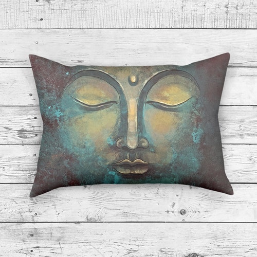 Buddha Zen Decor Throw Pillow Sacred Pillow Cover Etsy