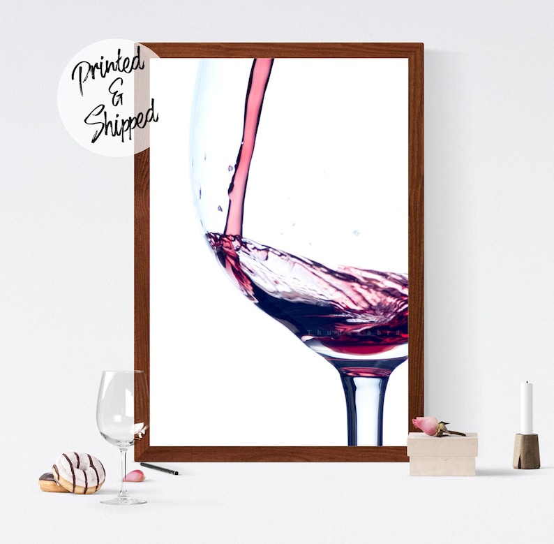 Wine Wall Art Red Wine Art Print Wall Decor Wine Print for Etsy