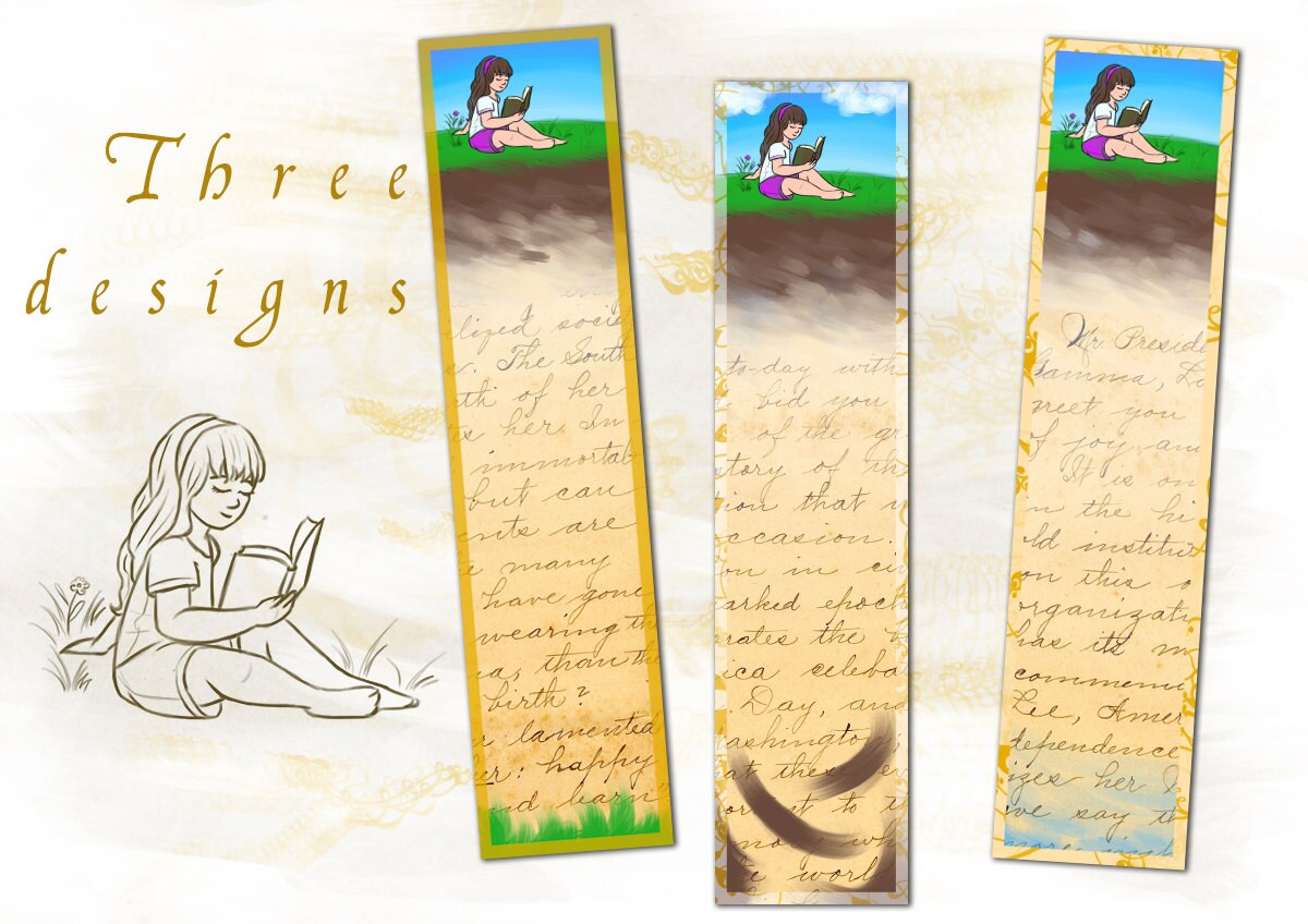 printable bookmarks for girls childrens book marker etsy