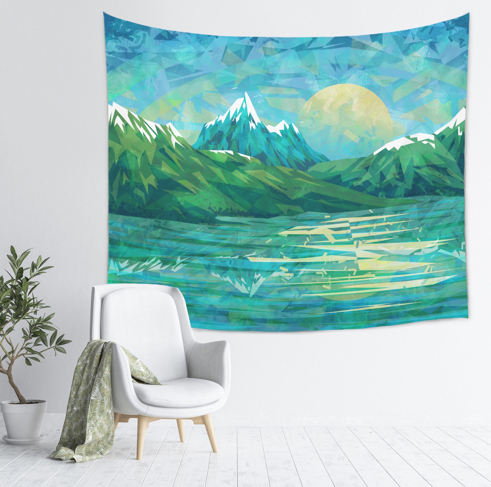 Blue Mountain Tapestry Landscape Tapestry of Mountains in Etsy