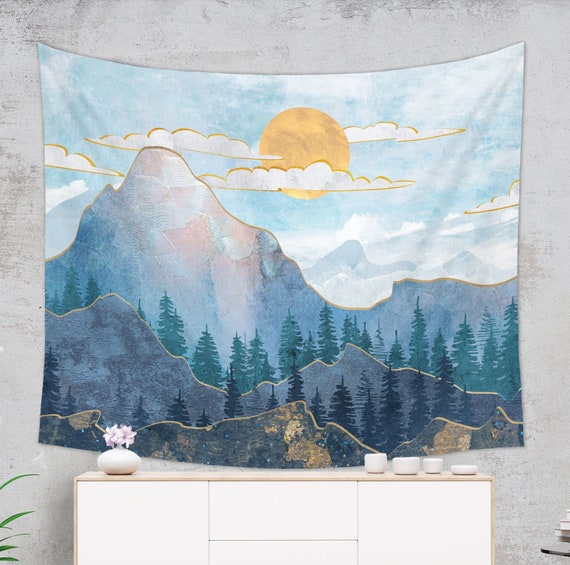 Blue aesthetic tapestry hotsell