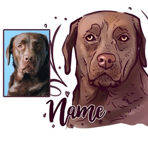 Custom Dog Painting | Cute Pet Portrait From Photo | Whimsical Dog Portrait | Dog Mom Gift | Cartoon Dog Portrait