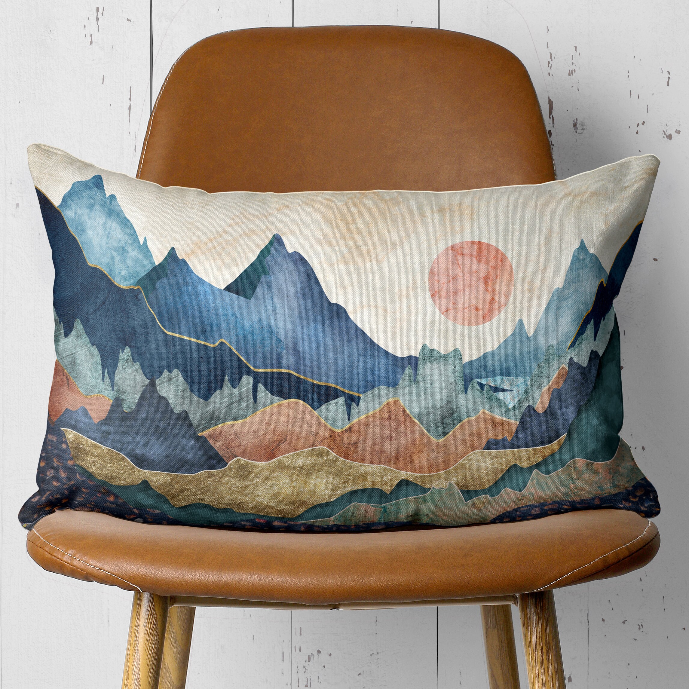 mountain throw pillow