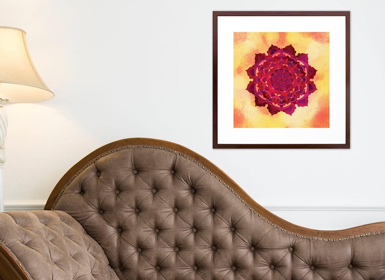 Large Mandala Wall Art Poster Watercolor Mandala Art Print Etsy
