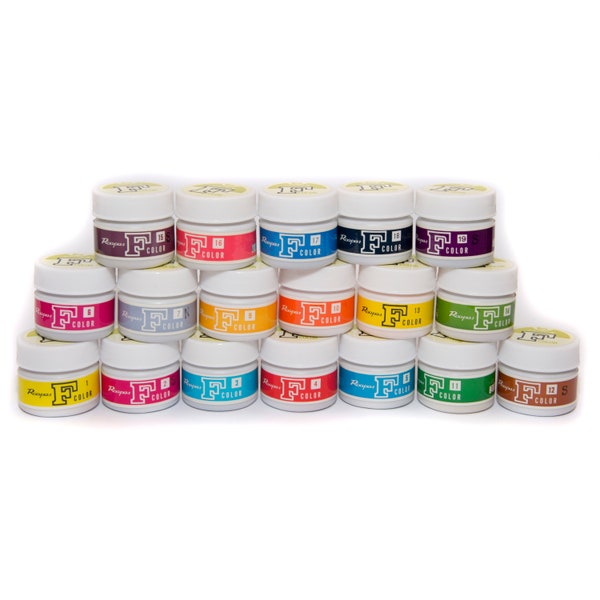 Colorants en poudre japonais pour peintures, encre (série F) par 1 gramme Peinture de fleurs sur tissus en soie Fabrication de fleurs de bana 1 gramme 1 m de tissu