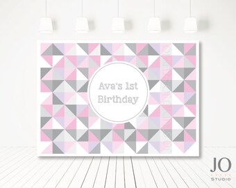 geometric baptism christening sweet