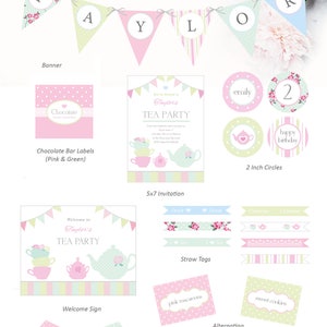 Mix & Match Collection for a Vintage Lace Party / High Tea / Tea Party - Choose any 4 of the 10 items - DIY Printable Party Birthday Decor