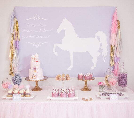 Princesse Princesse Et Le Poney Cheval Sweet Table Backdrop Etsy Princesse Princesse Et Le Poney Cheval Sweet Table Backdrop Etsy
