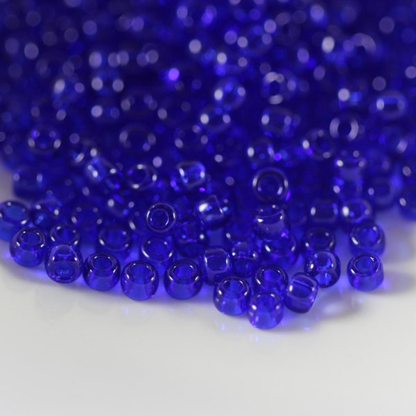 TOHO Seed Bead 8/0 ~ Transparent Cobalt ~ 8g-24g (TR-08-8) G-6